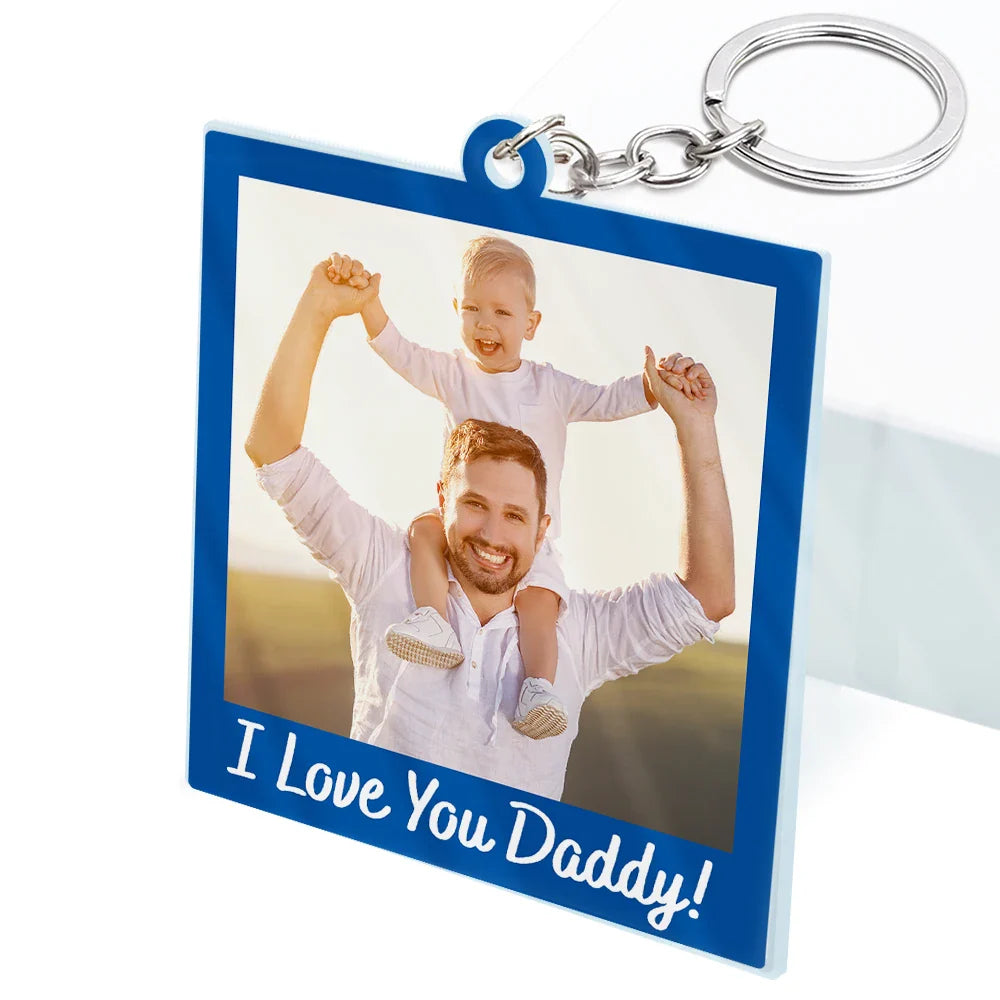 Custom Photo Couple Bestie Sister Family - Personalized Acrylic Keychain