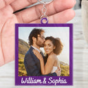 Custom Photo Couple Bestie Sister Family - Personalized Acrylic Keychain