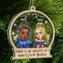 There Is No Greater Gift Than Sisters Christmas - Personalized 2-Layered Mix Ornament