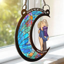 From Our First Kiss Till Our Last Breath Couple - Personalized Window Hanging Suncatcher Ornament