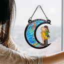 From Our First Kiss Till Our Last Breath Couple - Personalized Window Hanging Suncatcher Ornament