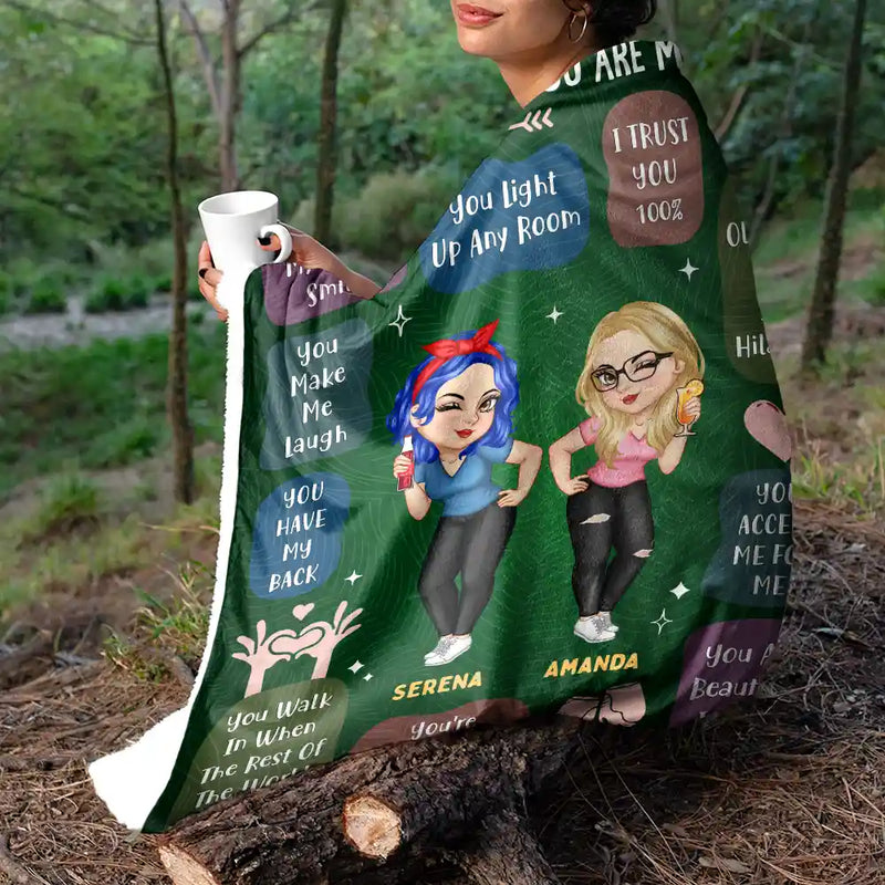 10 Reasons Why You Are My Bestie - Personalized Fleece Blanket, Sherpa Blanket