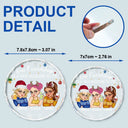 Our Friendship Is A True Blessing Christmas - Personalized Circle Glass Ornament