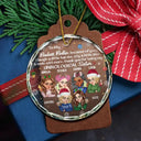 Besties Because Of You I Laugh A Little Harder Christmas - Personalized Circle Glass Ornament