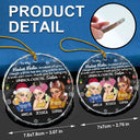 Besties Because Of You I Laugh A Little Harder Christmas - Personalized Circle Glass Ornament