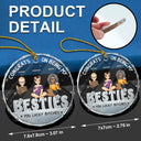 Christmas Congrats On Being My Bestie You Lucky - Personalized Circle Glass Ornament
