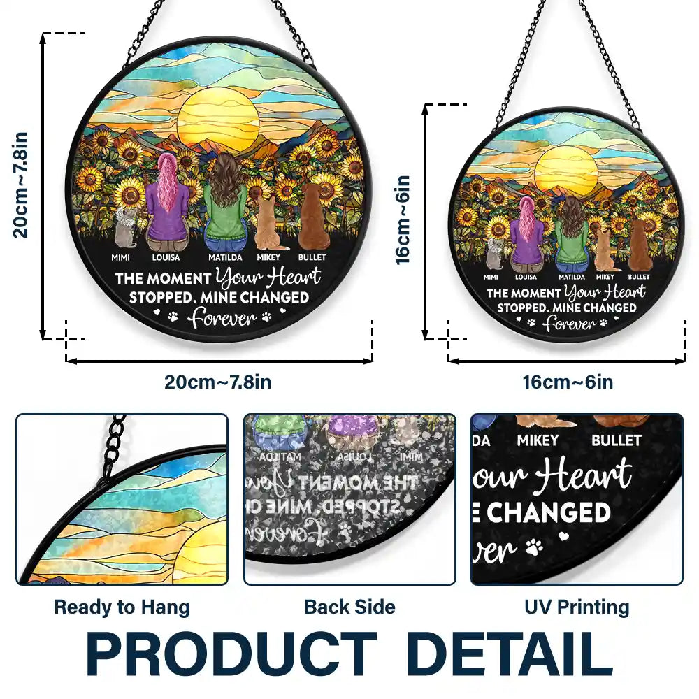 You Were My Favorite Hello Memorial Dog Cat - Personalized Stained Glass Window Hanging Suncatcher