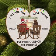 Vous êtes la meilleure chose Couples de Noël - Ornement en bois personnalisé en forme personnalisée 