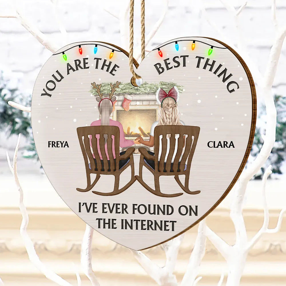 Vous êtes la meilleure chose Couples de Noël - Ornement en bois personnalisé en forme personnalisée 