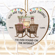 Vous êtes la meilleure chose Couples de Noël - Ornement en bois personnalisé en forme personnalisée 