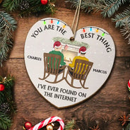 Vous êtes la meilleure chose Couples de Noël - Ornement en bois personnalisé en forme personnalisée 