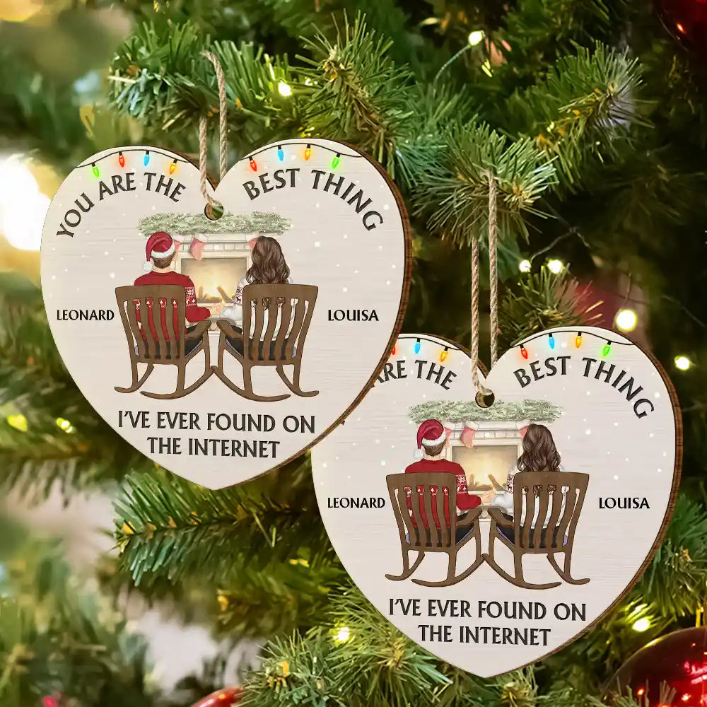 Vous êtes la meilleure chose Couples de Noël - Ornement en bois personnalisé en forme personnalisée 