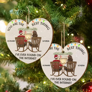 Vous êtes la meilleure chose Couples de Noël - Ornement en bois personnalisé en forme personnalisée 