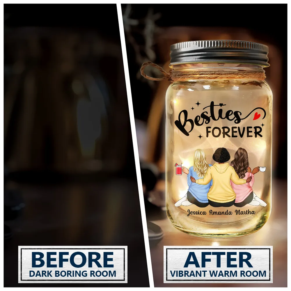 Friendship I'm Here For You - Personalized Mason Jar Light