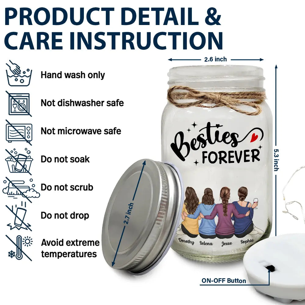 Friendship I'm Here For You - Personalized Mason Jar Light