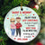 Baby Bump Enjoy Your Last Christmas In Peace - Personalized Circle Ceramic Ornament