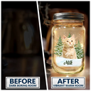 Memorial,Sad,Pet Lovers,Cat Lovers,Dog Lovers - Custom Photo Pet Memorial When Tomorrow Starts Without Me - Personalized Mason Jar Light