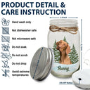 Memorial,Sad,Pet Lovers,Cat Lovers,Dog Lovers - Custom Photo Pet Memorial When Tomorrow Starts Without Me - Personalized Mason Jar Light