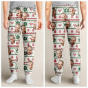 Family, Pet, Gift For Couples - Custom Photo Christmas Couples Family Pets Face - Personalized Pajama Pants