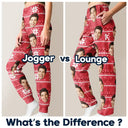 Family, Pet, Gift For Couples - Custom Photo Christmas Couples Family Pets Face - Personalized Pajama Pants