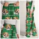 Family, Pet, Gift For Couples - Custom Photo Christmas Couples Family Pets Face - Personalized Pajama Pants