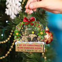 Dog Lovers - Lying Dog My 1st Christmas In My Forever Home - Personalized 2-Layered Mix Ornament