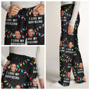 Gift For Couples - Custom Photo I Love My Wife - Personalized Pajama Pants