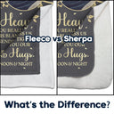 Sad,Family,Parents,Gift For Grandparents,Gift For Sibling,Memorial - Custom Photo A Hug From Heaven Memorial - Personalized Fleece Blanket, Sherpa Blanket