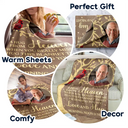 Sad,Family,Parents,Gift For Grandparents,Gift For Sibling,Memorial - Custom Photo A Hug From Heaven Memorial - Personalized Fleece Blanket, Sherpa Blanket