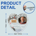 Christmas,Memorial,Family,Sad - Custom Photo Memorial First Christmas Without You - Personalized Heart Shaped Glass Ornament