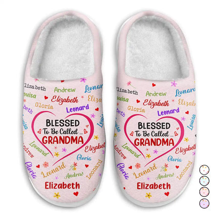 Heureux d'être appelé Grand-mère Nana - Chaussons moelleux personnalisés 
