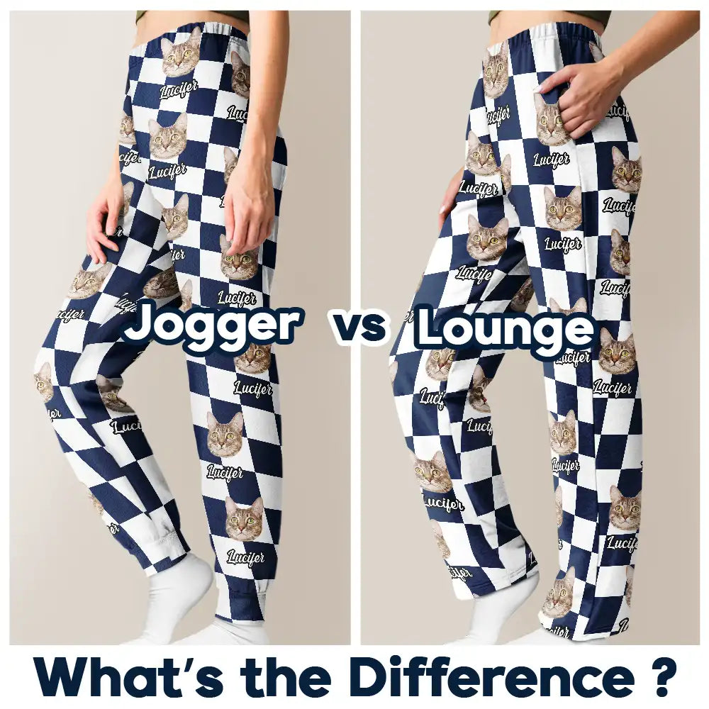 Family - Custom Photo Family Pet Face Cut - Personalized Pajama Pants