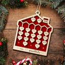 Gift For Grandma, Gift For Grandpa, Gift For Grandparents - Our Grandkids Sweet Hearts - Personalized 2-Layered Wooden Ornament