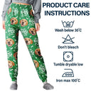 Pet Lovers, Dog Lovers, Cat Lovers, Dog Mom, Dog Dad, Cat Mom, Cat Dad - Custom Photo Best Pet Dad Pet Mom Ever Pawprints Pattern - Personalized Pajama Pants