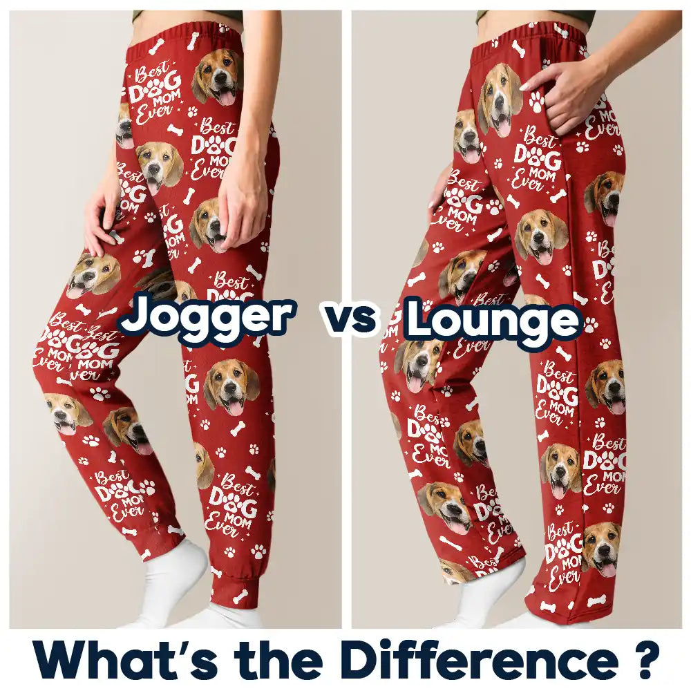 Pet Lovers, Dog Lovers, Cat Lovers, Dog Mom, Dog Dad, Cat Mom, Cat Dad - Custom Photo Best Pet Dad Pet Mom Ever Pawprints Pattern - Personalized Pajama Pants