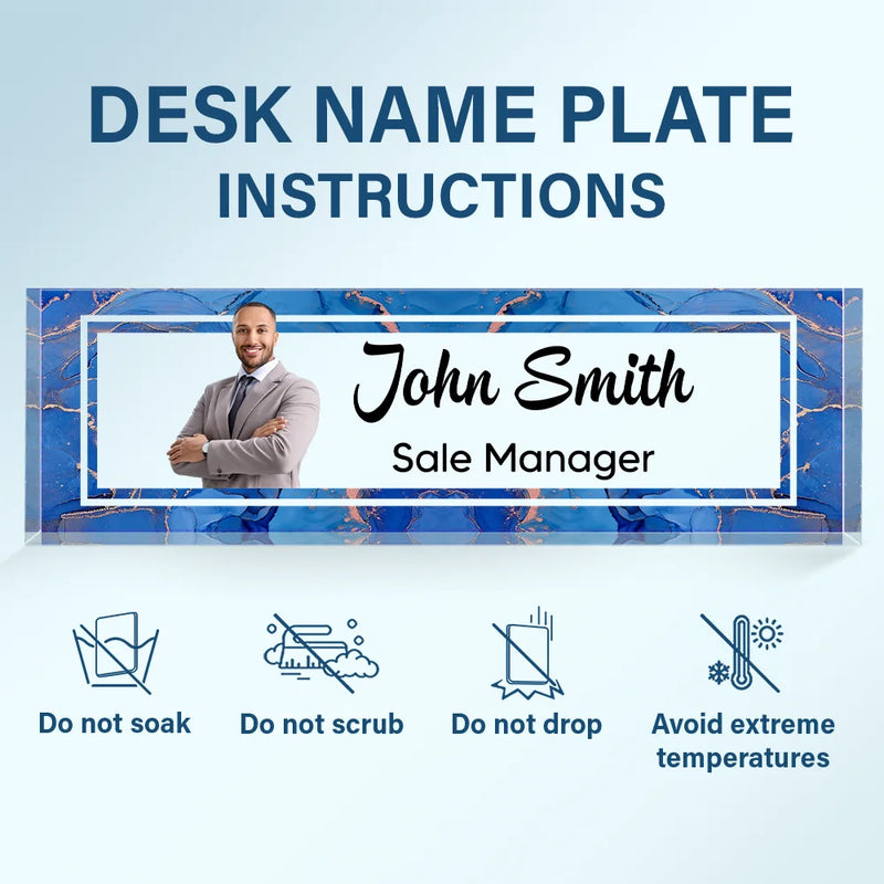 Gift For Bestie, Gift For Sisters, Gifts For Colleagues - Custom Photo Chief Fun Officer - Personalized Desk Name Plate