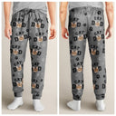 Pet Lovers,Dog Lovers,Cat Lovers,Pet Mom,Pet Dad - Custom Photo Pet Mom Dad Pawprints Pattern - Personalized Pajama Pants