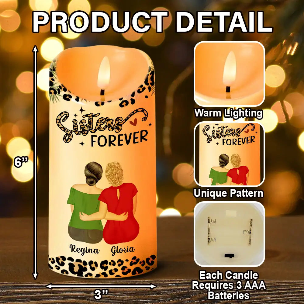 Happy,Gift For Bestie,Gift For Sisters - It Takes A Long Time To Grow An Old Friends - Personalized Flameless LED Candle