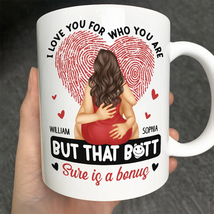 Je t'aime pour qui tu es Couple enlacé - Tasse personnalisée 
