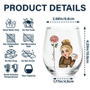 Gift For Yourself, Gift For Women - Birth Flower You Are Amazing And Strong - Personalized Stemless Wine Glass