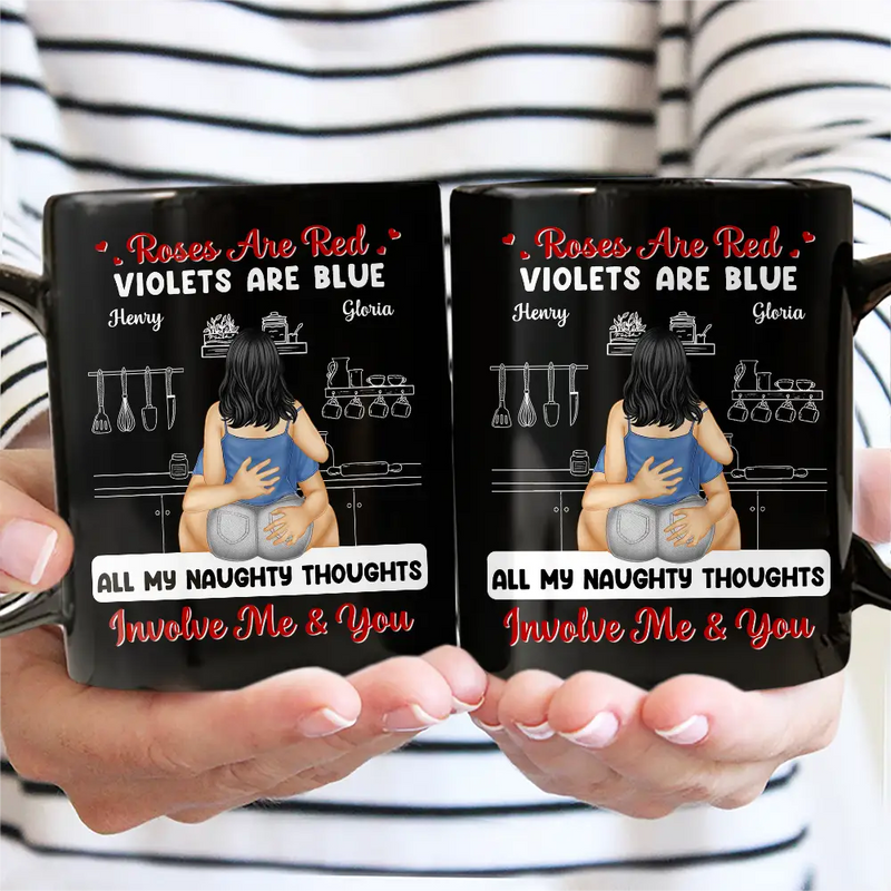 Gift For Couples, Gift For Boyfriend, Gift For Husband, Gift For Wife, Gift For Girlfriend - Sexy Couple Roses Are Red The Morning Is Foggy - Personalized Mug