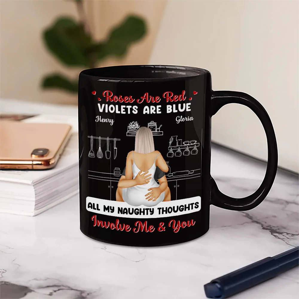 Gift For Couples, Gift For Boyfriend, Gift For Husband, Gift For Wife, Gift For Girlfriend - Sexy Couple Roses Are Red The Morning Is Foggy - Personalized Mug