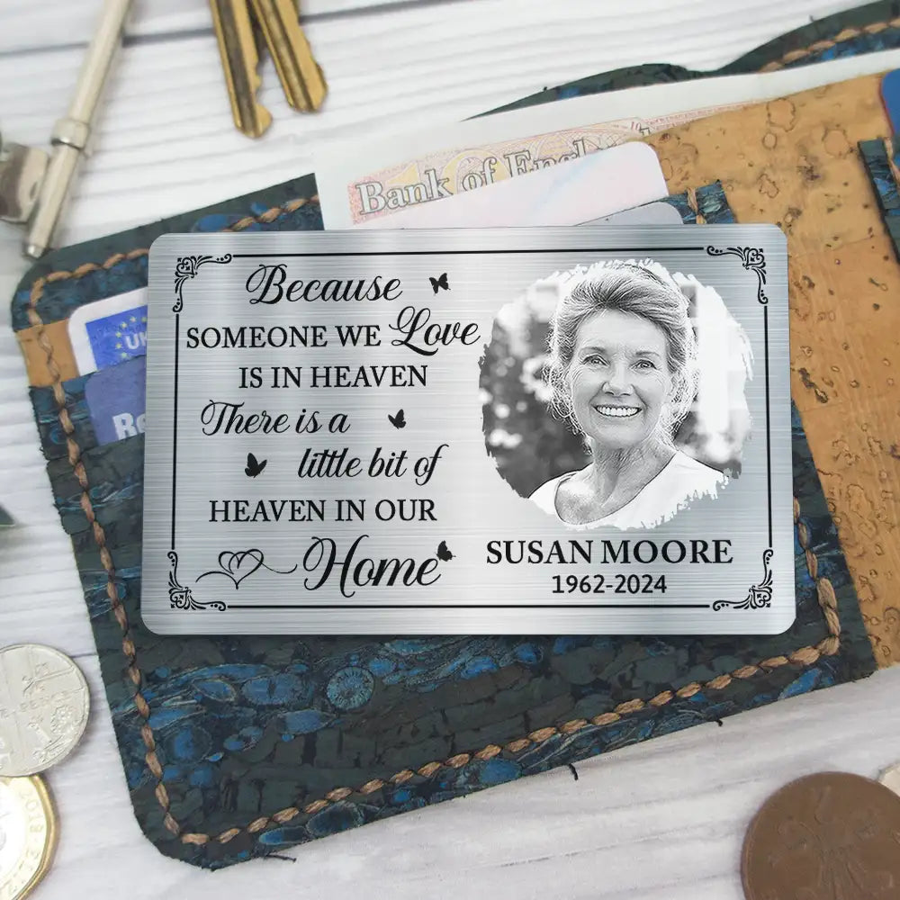 Memorial, Family - Custom Photo I Will Carry You Until I Can See You Again - Personalized Aluminum Wallet Card