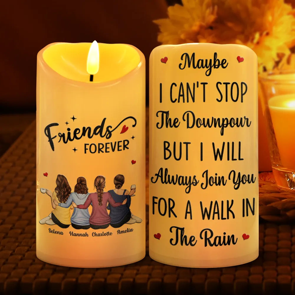 Gift For Bestie, Gift For Sisters - I Promise You Won't Have To Face Them Alone - Personalized Flameless LED Candle