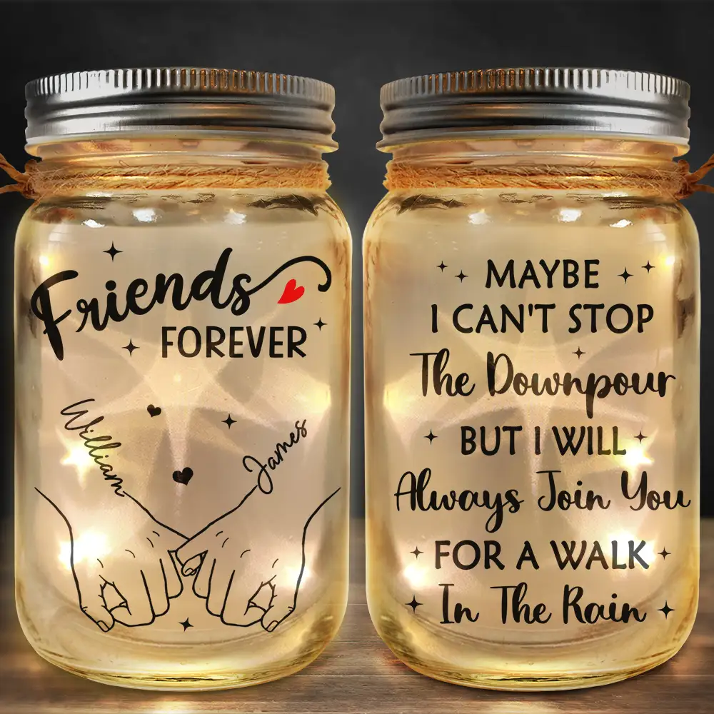 Gift For Bestie, Gift For Sisters - I Promise You Won't Have To Face Them Alone - Personalized Mason Jar Light