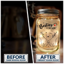 Gift For Bestie, Gift For Sisters - I Promise You Won't Have To Face Them Alone - Personalized Mason Jar Light