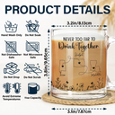 Gift For Bestie,Happy,Gift For Sisters,Family - Never Too Far To Have Coffee Together Besties - Personalized Glass Mug