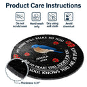 Memorial, Family, Gift For Yourself - Memorial My Mind Still Talks To You - Personalized Circle Memorial Garden Stone
