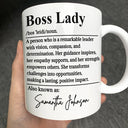 Gifts For Colleagues,Happy - Boss Lady Who Is Remarkable Leader - Personalized Mug