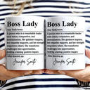 Gifts For Colleagues,Happy - Boss Lady Who Is Remarkable Leader - Personalized Mug